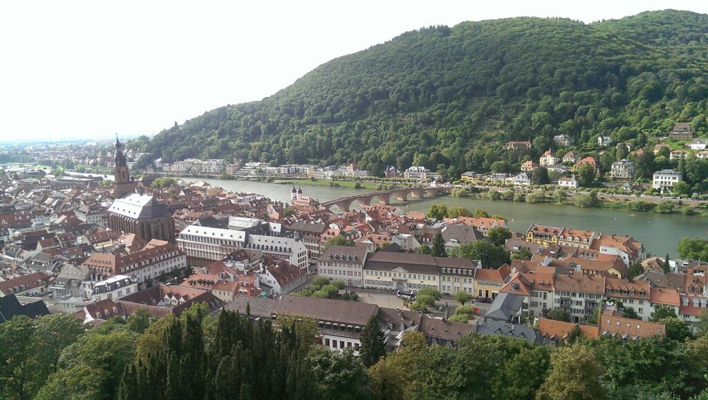 Centro storico di Heidelberg visto dal castello