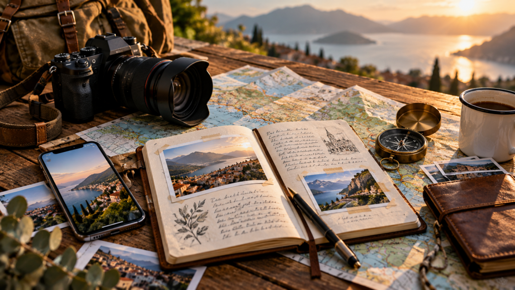 Come documentare il viaggio (foto, diario, mappe)
